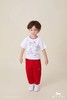 【5楼】ETTOI爱多娃男童拜年服套装25年新款新年时尚红色裤子 商品缩略图1