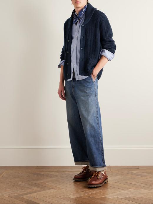 单品包邮现货 THS 1.11-无 RL 马球 男士 25年新春 华夫格山羊绒青果领针织开衫 3色 AM1146 商品图1