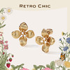 【赵丽颖同款】Garden of Eden 伊甸园系列 | 金/银丝四瓣花耳环 商品缩略图0
