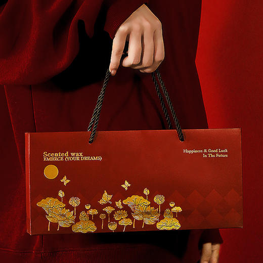 【红礼鸿运，芬芳四季】2025新年鸿运香薰蜡片挂件 手工衣柜 室内持久留香 送礼品香薰礼盒装-QQ 商品图2