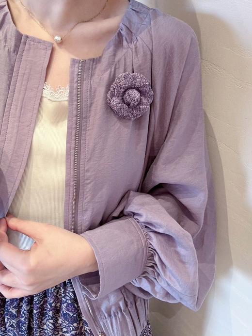 行走的浪漫 微光感醋酸梭织面料轻盈轮廓感外套 莫奈紫 商品图0