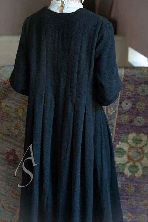 Maku  黑色手织羊毛叠褶外套 商品图7