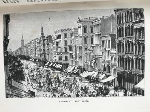 含中国内容！1879年 胡布纳《环球漫步》 23幅插图 漆布精装32开 商品图7