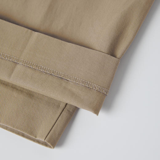 ROMI STUDIO卡其色直筒休闲裤女高腰显瘦棉质宽裤子L224P213 商品图4