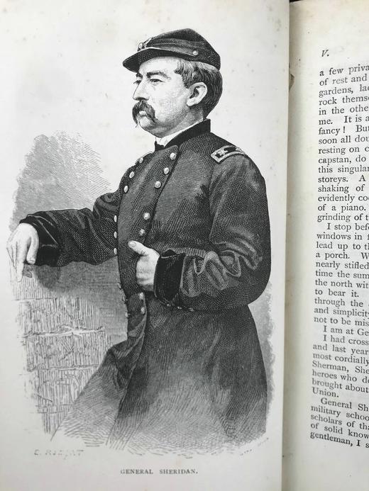 含中国内容！1879年 胡布纳《环球漫步》 23幅插图 漆布精装32开 商品图14