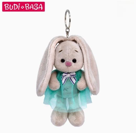 BUDIBASA巴迪宝思兔子ZaikaMi+蓝色裙子和领结毛绒钥匙扣 商品图0