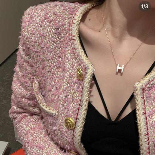 裸包装，无包装盒  老渠道，靠谱的狠！过验版本，大号POP正单爱m仕珐琅H项链 商品图1