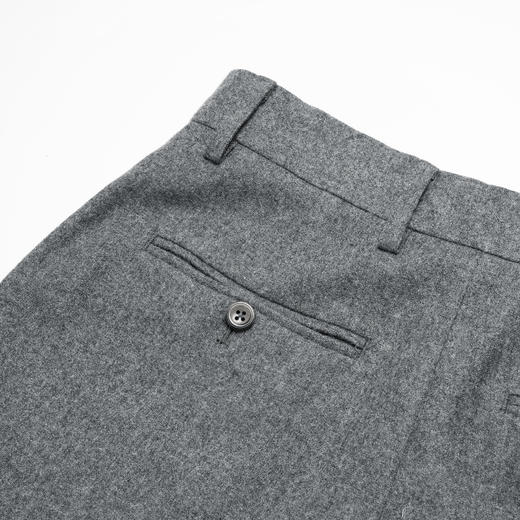 ROMI STUDIO“quiet luxury”羊毛混纺高腰直筒深花灰西裤 23AWK872 商品图4