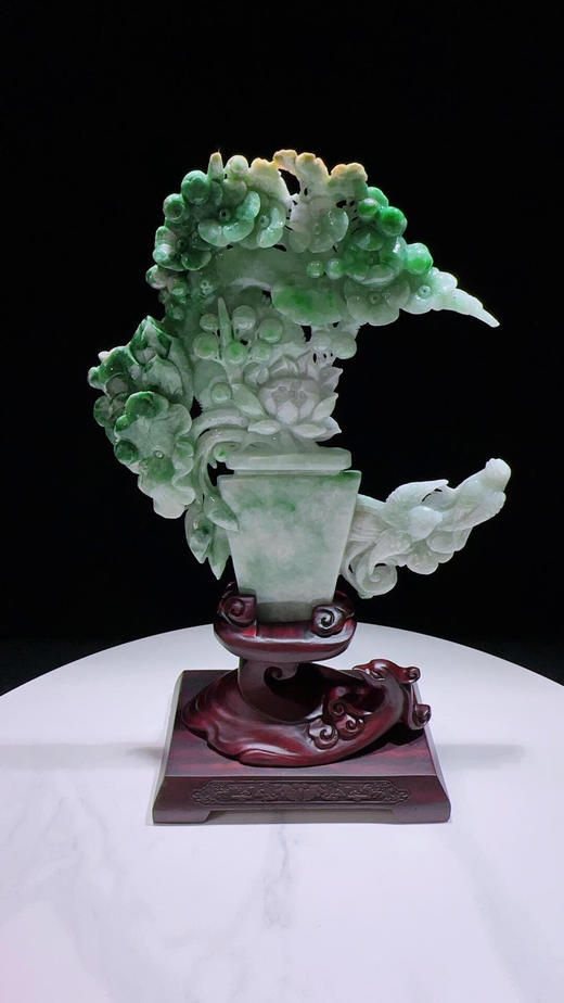 620789翡翠摆件【百鸟朝凤 凤凰来仪】 商品图3