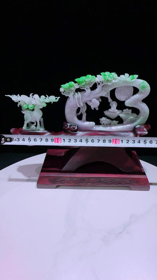 620791翡翠摆件【璐璐发财 鹿鸣蝉音】 商品图2