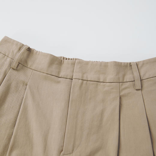 ROMI STUDIO卡其色直筒休闲裤女高腰显瘦棉质宽裤子L224P213 商品图2