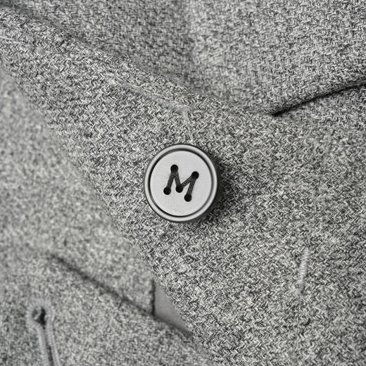 ROMI STUDIO“quiet luxury”精纺羊毛高腰直筒燕麦灰西裤 23AWK670 商品图3