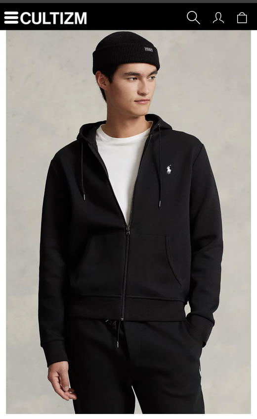 R.L 双面平纹针织 拉链帽衫 宽松版 WY885 商品图1