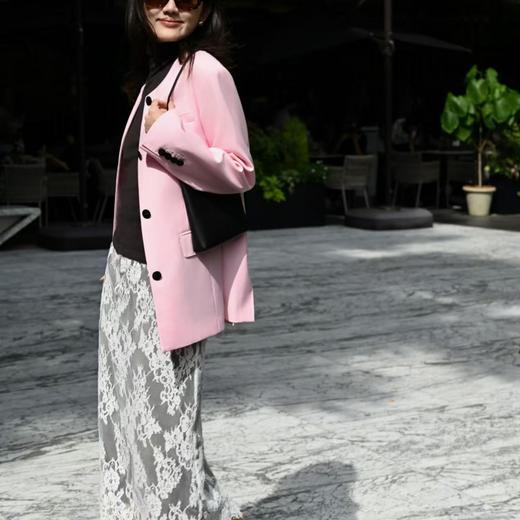 顺丰包邮34824洛诗琳静奢松弛圆领单排扣西装外套50243A 商品图4