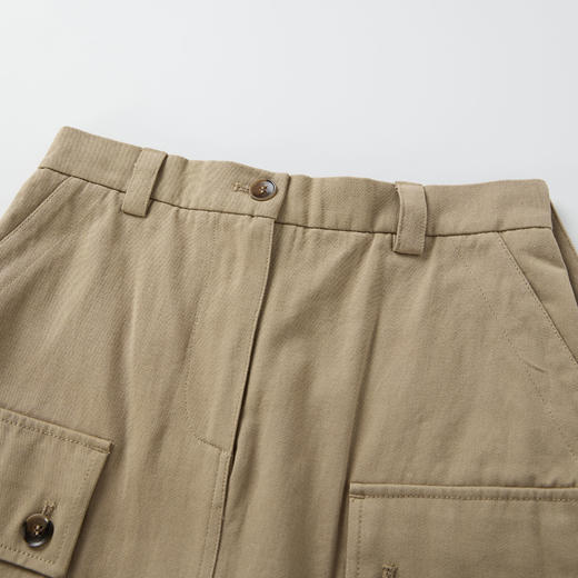 ROMI STUDIO”高定系列”美拉德色系自由之光100%棉工装短裙 K3449 商品图2