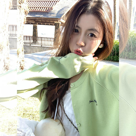 <曾小咸推荐>韩系清新长袖针织开衫吊带裙 商品图1