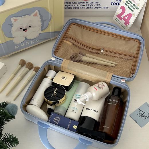 【敲高颜值】卡通手提行李箱化妆包女收纳旅行箱14寸迷你可套拉杆公司礼品箱。ry 商品图1