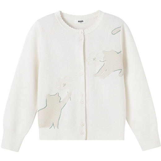 女童针织开衫春季新款安奈儿童装实体店同款AG514532 商品图5