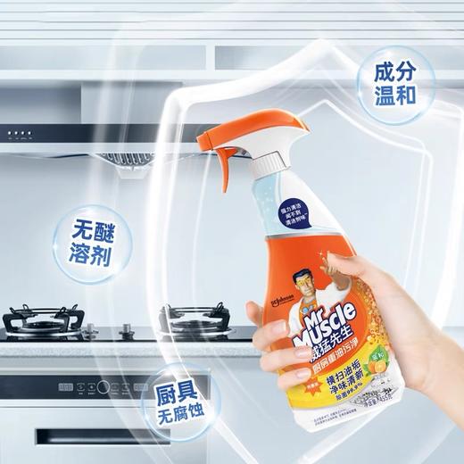 威猛先生厨房重油污净500g/瓶 清爽柠檬 厨房油烟机清洁油垢重油污强力除油垢污渍清洁剂 商品图2