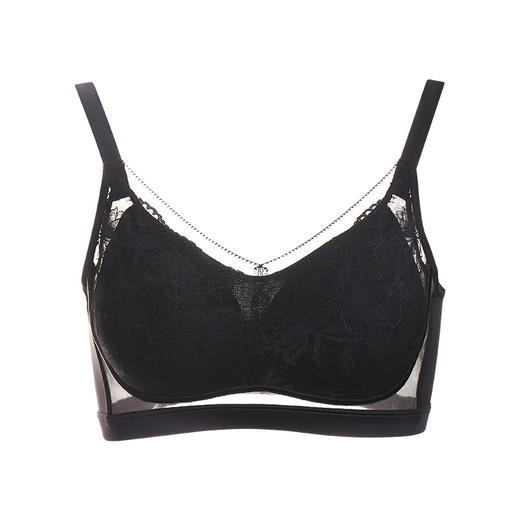 美奈川 桑蚕丝养肤透气蕾丝文胸BRA11474 商品图3