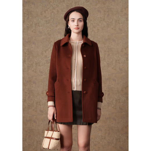 【100%绵羊毛】乔万尼羊毛大衣新款毛呢外套EM4A582 商品图1