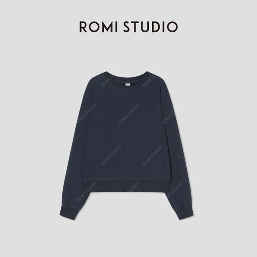 ROMI STUDIO“美式复古”100高支长绒棉洗水做旧套头卫衣RWBWSY1715 商品图0