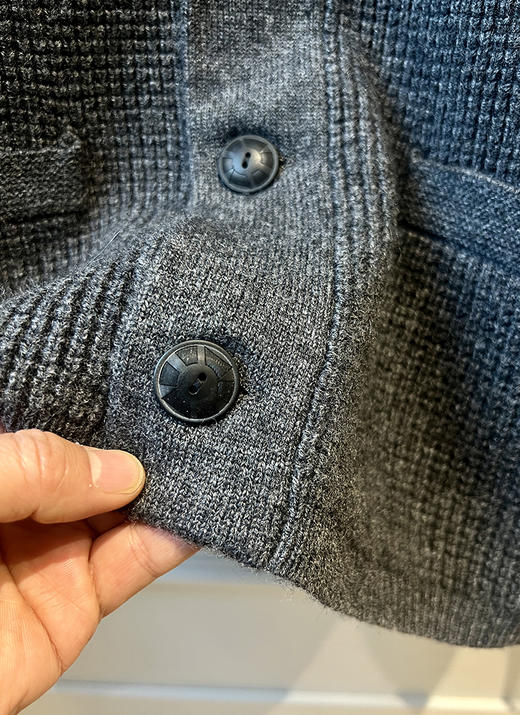 单品包邮现货 THS 1.11-无 RL 马球 男士 25年新春 华夫格山羊绒青果领针织开衫 3色 AM1146 商品图13