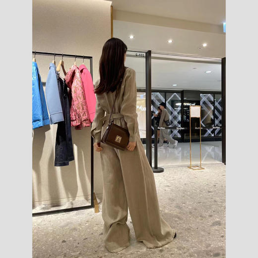 ROMI STUDIO “法式复古” 早秋100%雨露麻收腰连体阔腿裤 K3553 商品图3