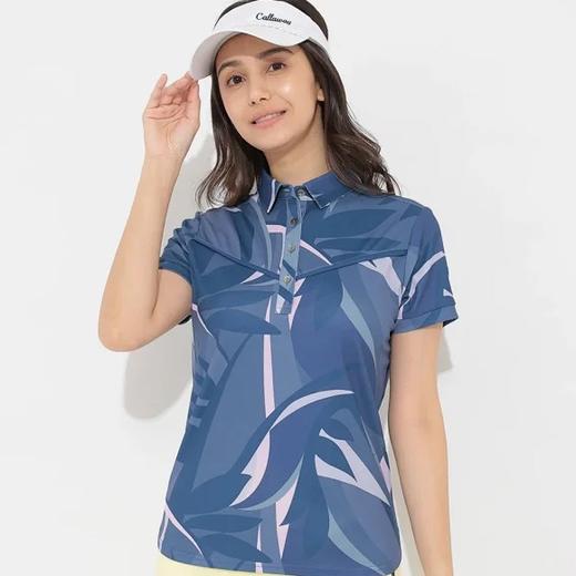 callaway高尔夫精品女装 花色短袖 200cc透气凉感面料 防晒速干 商品图2