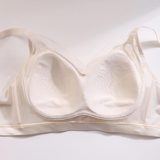 美奈川 桑蚕丝养肤透气蕾丝文胸BRA11474 商品图1