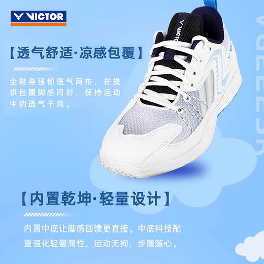 胜利威克多 儿童羽毛球鞋 VG222SR 商品图2