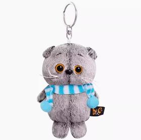 BUDIBASA巴迪宝思宝喜可猫+条纹围巾毛绒钥匙扣