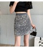 【YW】无忧购韩系ins风温柔甜美丝绒烫钻高腰显瘦小个子半身裙（截单后7天发货)25年清仓捡漏 商品缩略图5