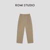 ROMI STUDIO卡其色直筒休闲裤女高腰显瘦棉质宽裤子L224P213 商品缩略图0