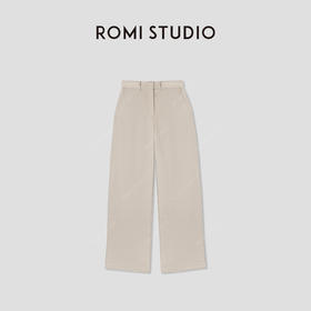 ROMI STUDIO“贵妇系列”驼绒混纺高腰直筒西裤23AWK681