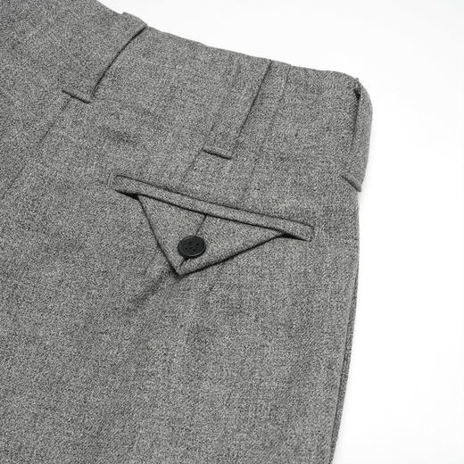 ROMI STUDIO“quiet luxury”精纺羊毛高腰直筒燕麦灰西裤 23AWK670 商品图2