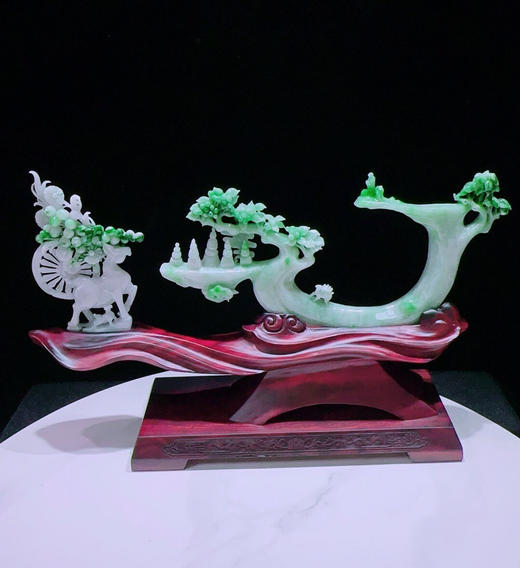 620792翡翠摆件【璐璐发财 鹿鸣蝉音】 商品图5