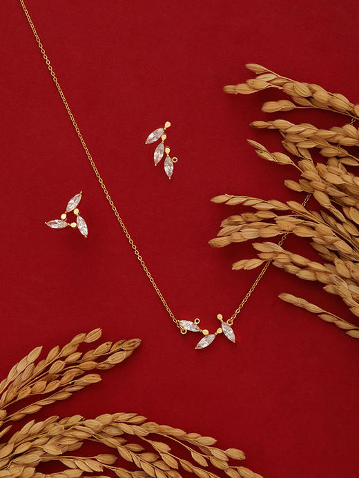 【岁岁平安 一物两种造型】COSTAR 岁岁安·麦穗项链/手链/耳钉系列 商品图0