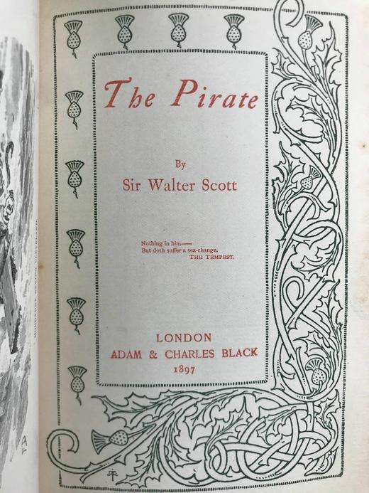 1897年 司各特《海盗》 1幅插图 真皮精装32开 商品图3