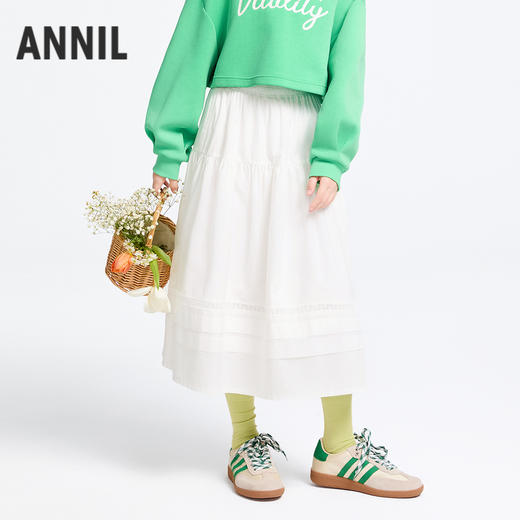 女童全腰梭织半裙夏季新款安奈儿童装实体店同款AG513589 商品图0
