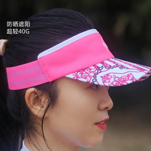 桃夭松紧带荧光粉超轻排汗空顶帽马拉松越野户外骑行 商品图6