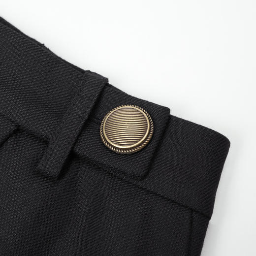 ROMI STUDIO“quiet luxury”精纺羊毛高腰不规则压褶半裙 23AWQ161 商品图1