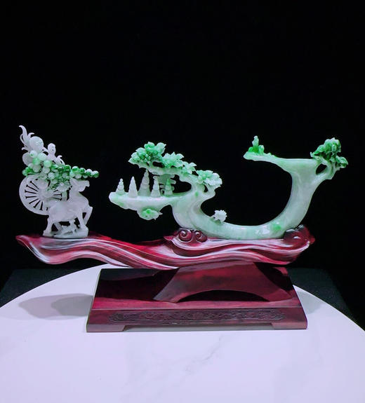 620792翡翠摆件【璐璐发财 鹿鸣蝉音】 商品图2