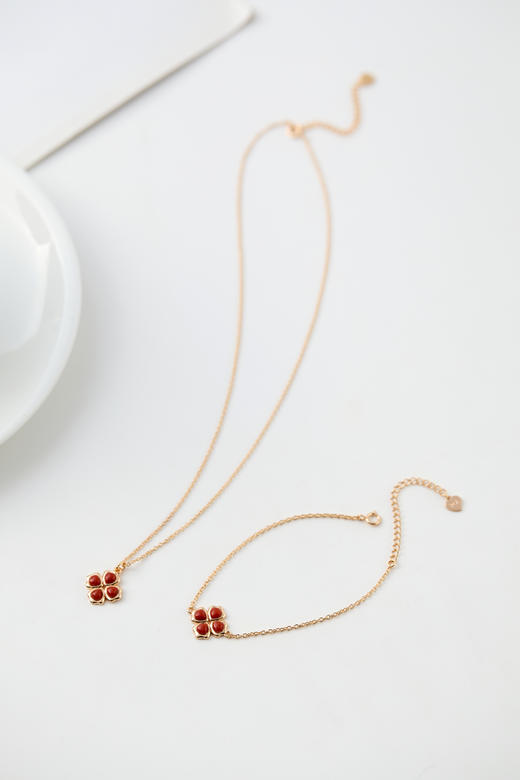 pearl moments珍刻  四合如意 四叶草项链 手链 商品图5