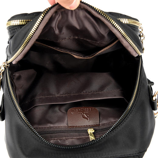 丁摩 双肩包女新款高档背包时尚牛津布帆布休闲背包女士5ZF-W7014 商品图3