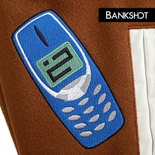 【听老杨原创】贪吃蛇主题刺绣/毛巾绣 PU皮袖棒球服 商品图8