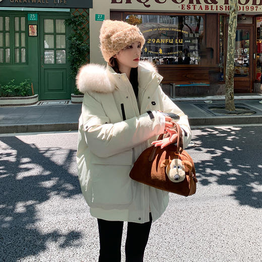 【冬季新款韩版 工装羽绒棉服】女棉袄棉服宽松毛领加厚外套棉衣外套 商品图1