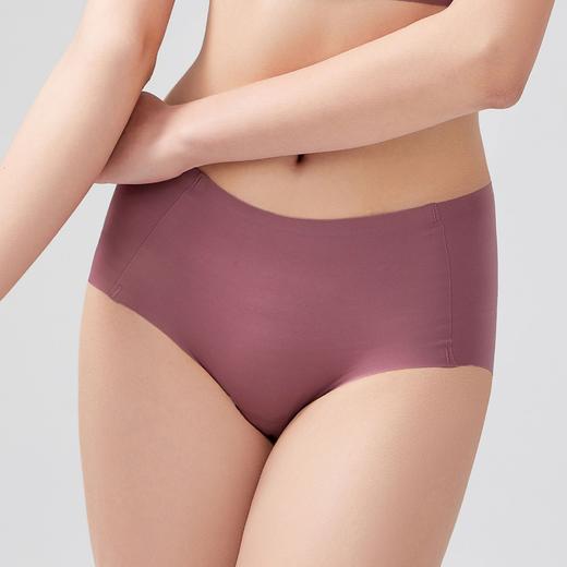 【59元3条】里素无痕竹炭裸感内裤 中腰纯色一片式内裤 商品图1
