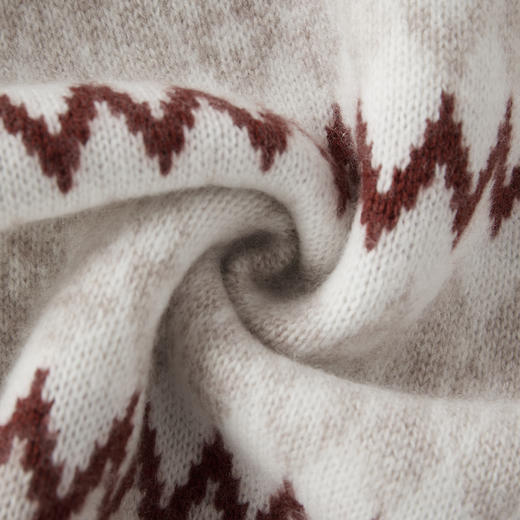 ROMI STUDIO“冬日松弛”山羊绒绵羊毛费尔岛提花毛衫 RW24WSG1445 商品图3