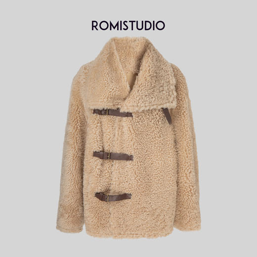 ROMI STUDIO【皮毛一ti】自然卷毛皮毛一体外套 W2427 商品图0